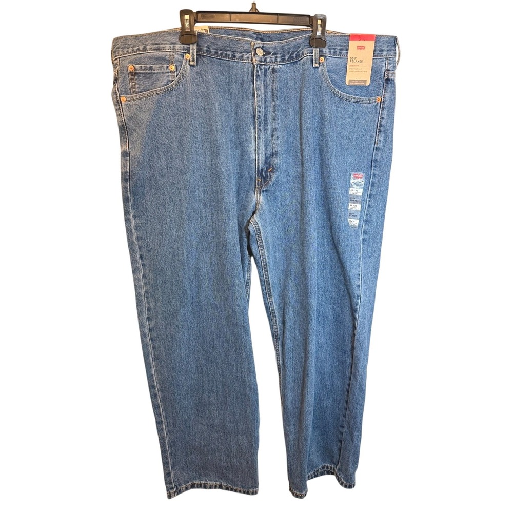 NWT Levi's 550 Relaxed Fit Jeans 48x30 Blue Big and Tall Cotton Denim 00550-0216